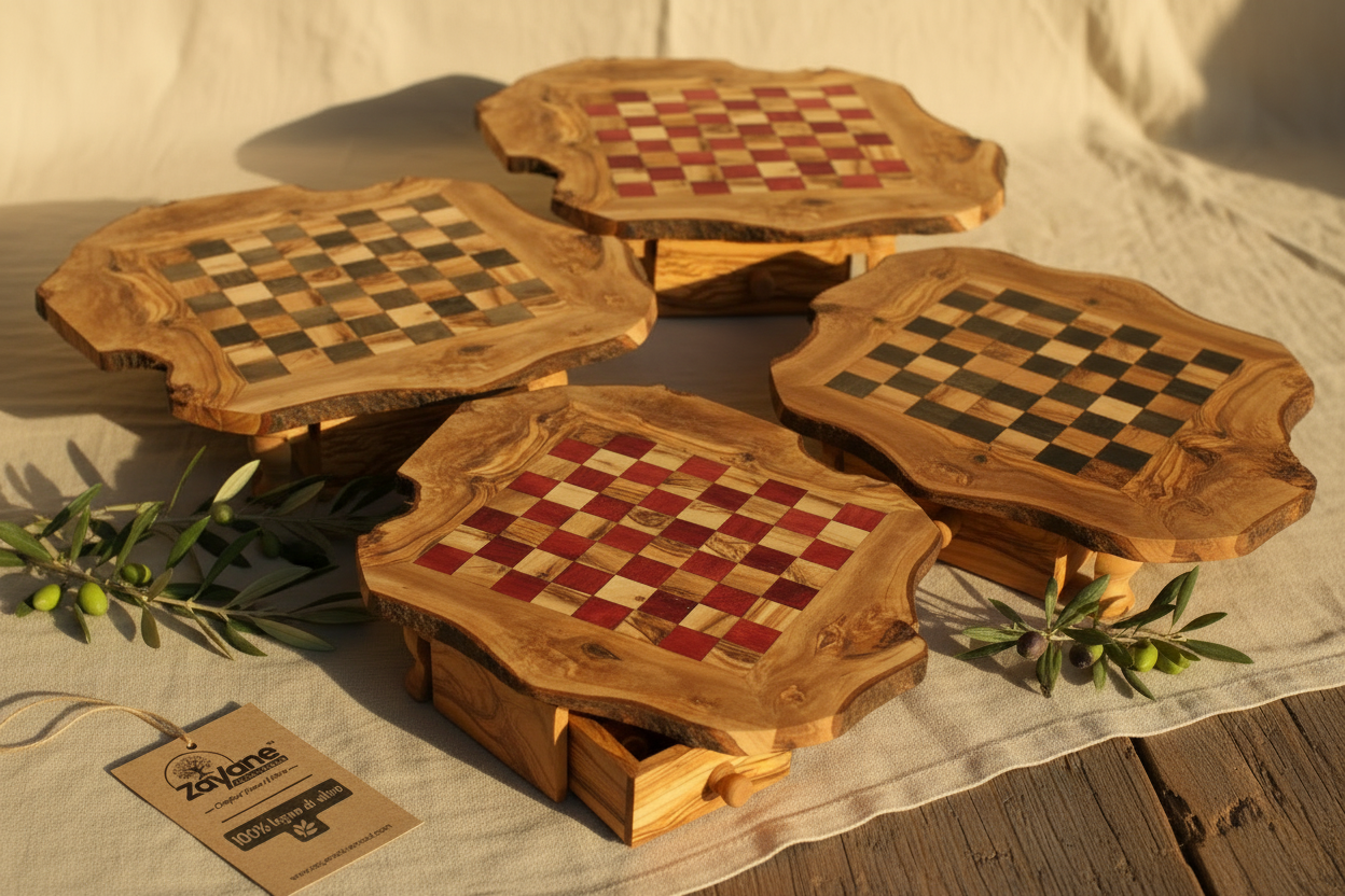 Scacchiere Artigianali – Giochi in Legno d’Ulivo
