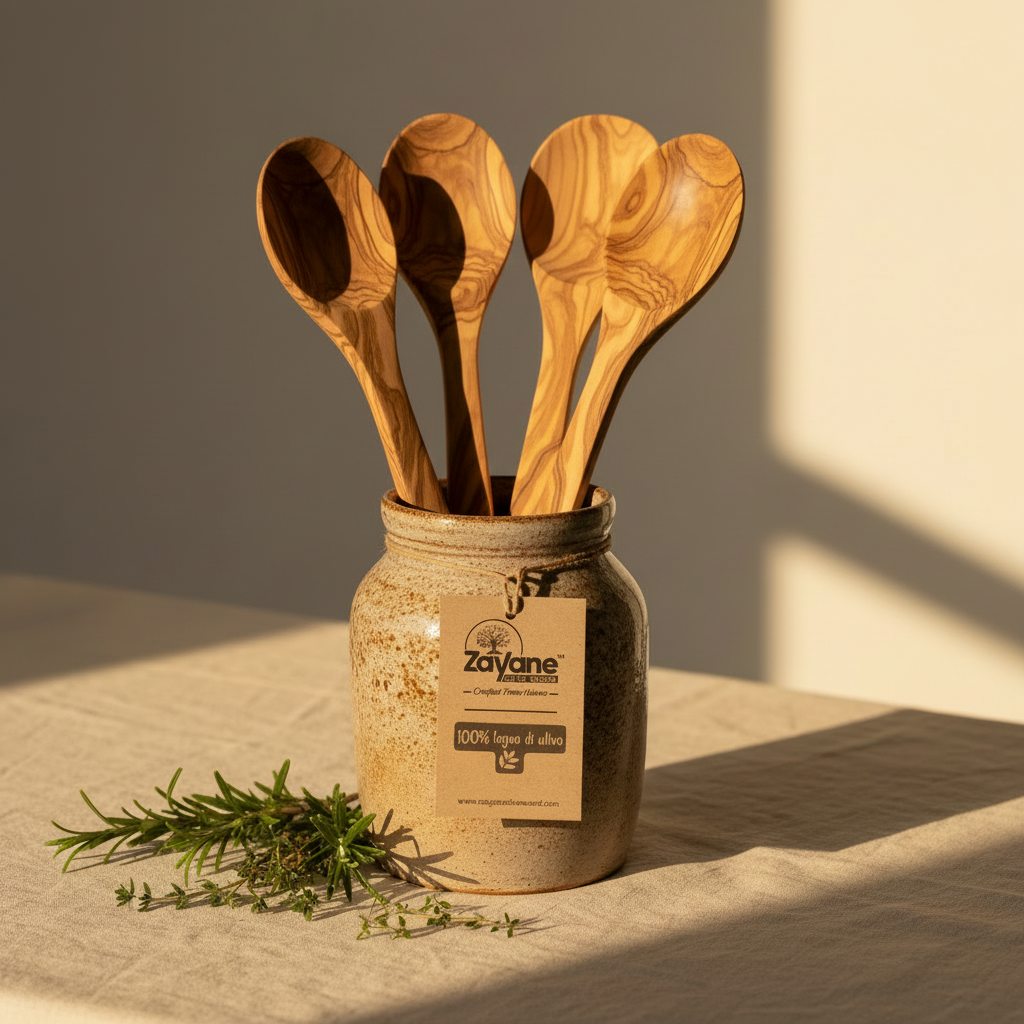 3er Set Holzlöffel – Essbesteck aus Olivenholz | Zayane™