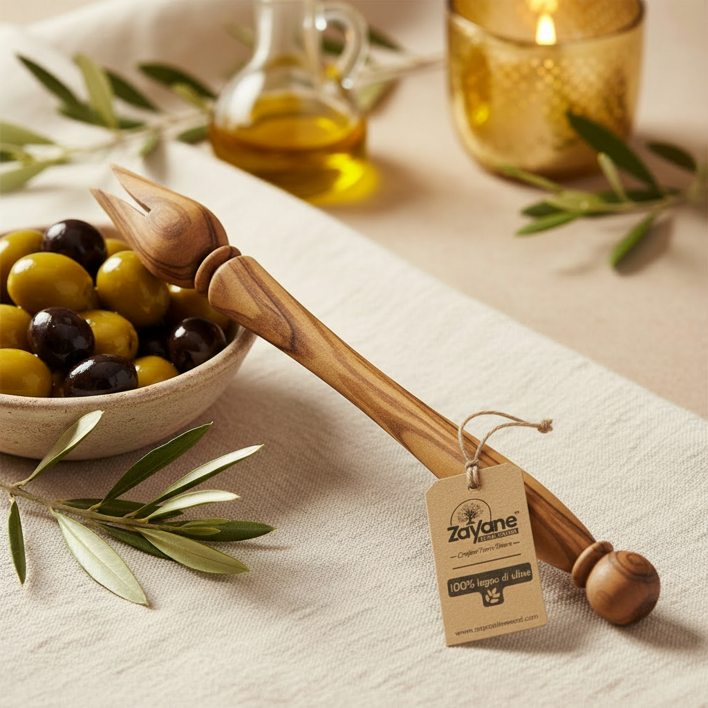 Olive Wood Tongs – Single or Set | Zayane™