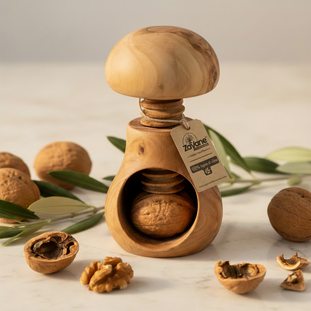 Schiaccianoci a Forma di Fungo in Legno d'Ulivo | Zayane™