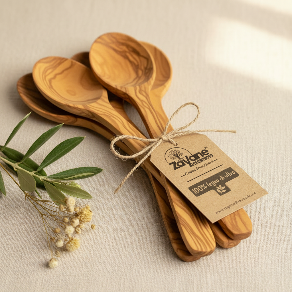 3er Set Holzlöffel – Essbesteck aus Olivenholz | Zayane™