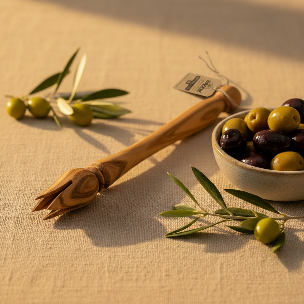 Olivenzange aus Olivenholz – Einzeln oder Set | Zayane™