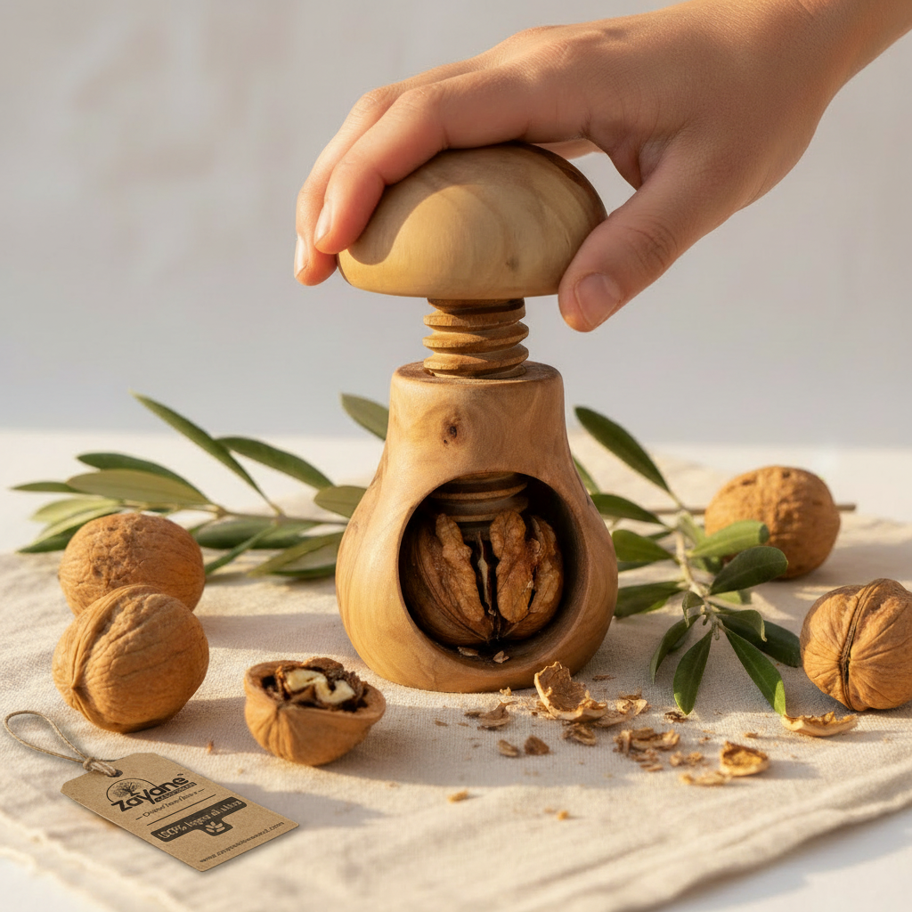 Schiaccianoci a Forma di Fungo in Legno d'Ulivo | Zayane™