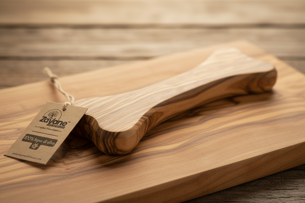 Gioco da Masticazione per Cani in Legno d'Ulivo | Zayane™