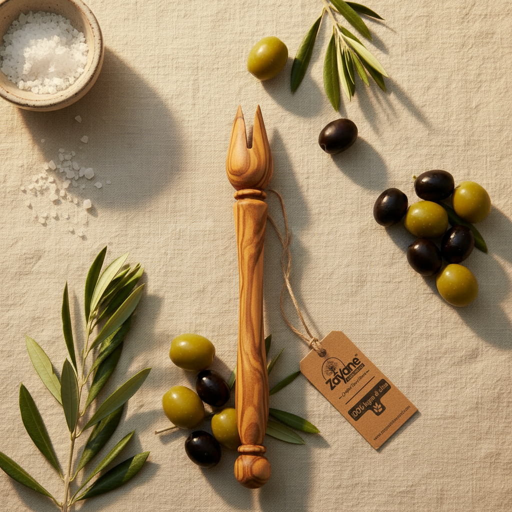 Olivenzange aus Olivenholz – Einzeln oder Set | Zayane™