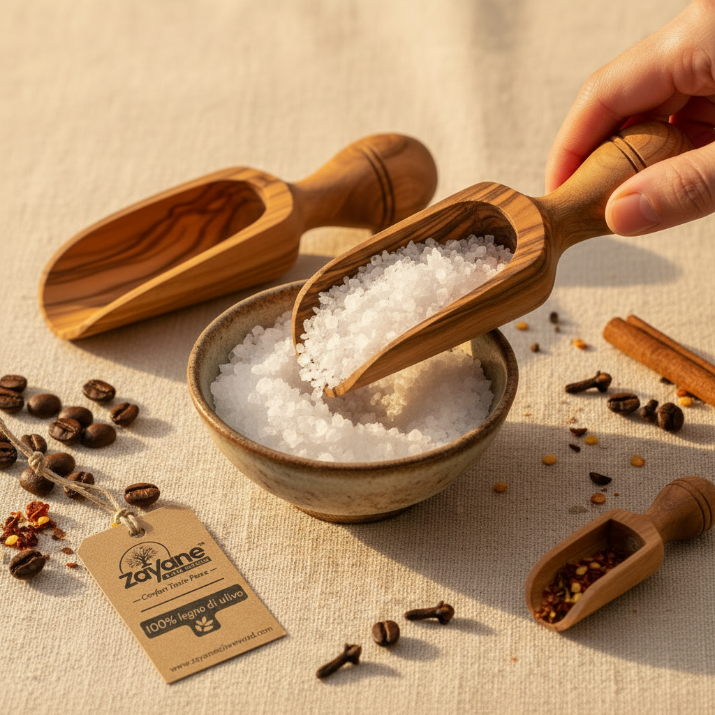 Set 3 Cucchiaini Dosatori in Legno d'Ulivo | Zayane™