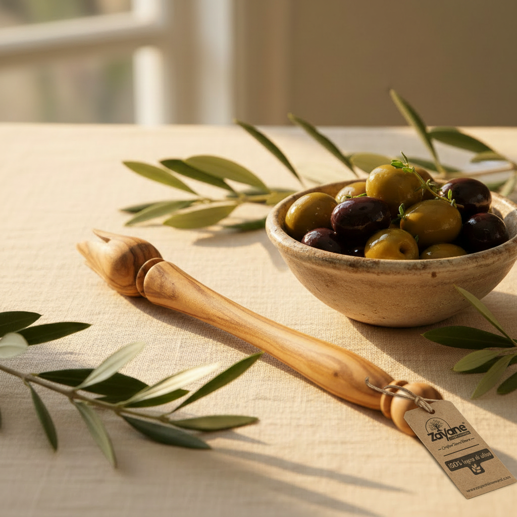 Olivenzange aus Olivenholz – Einzeln oder Set | Zayane™