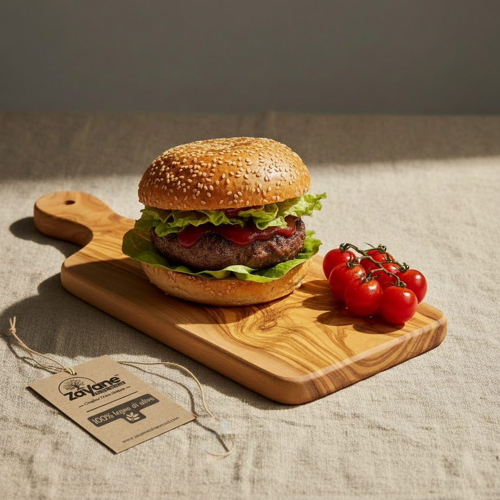 Set of 3 Chopping Boards – Long Olive Wood Handle | Zayane™