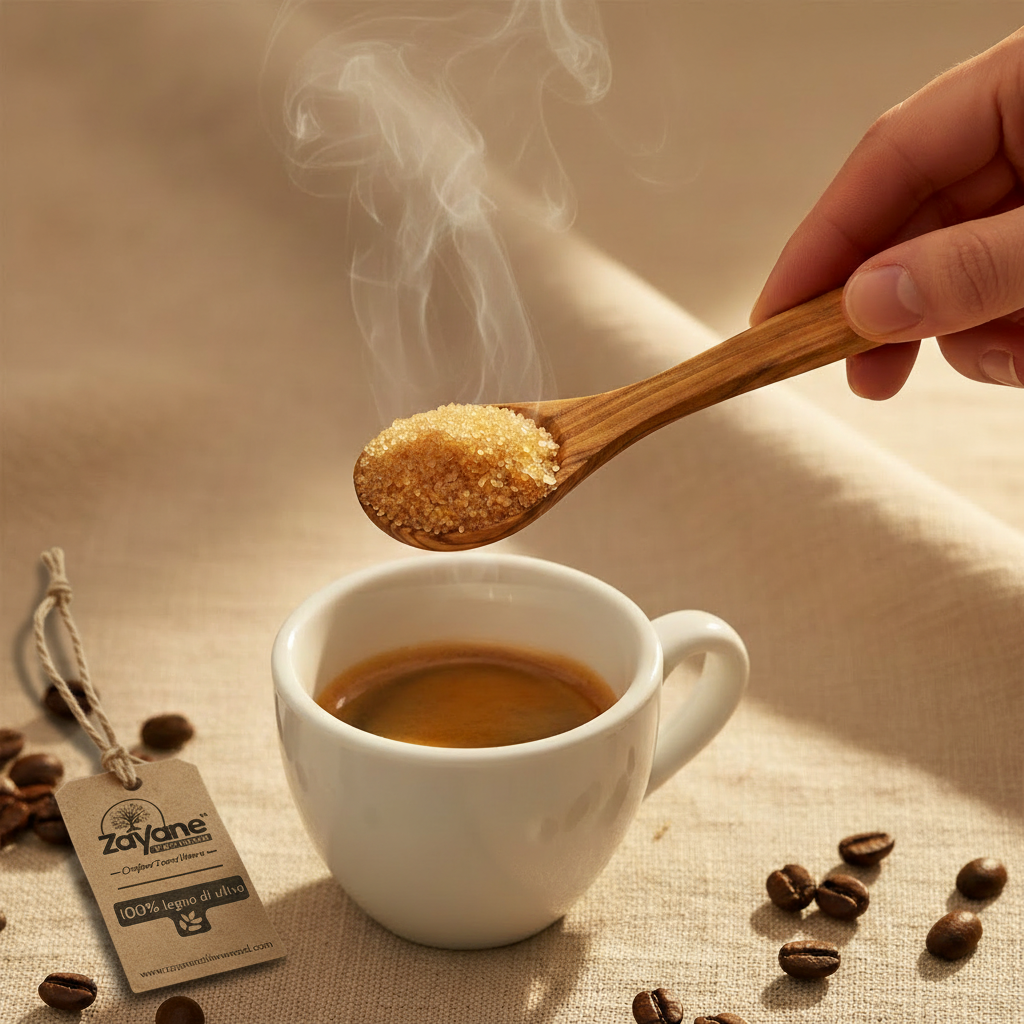 Set 4 Cucchiaini da Caffè in Legno d'Ulivo | Zayane™