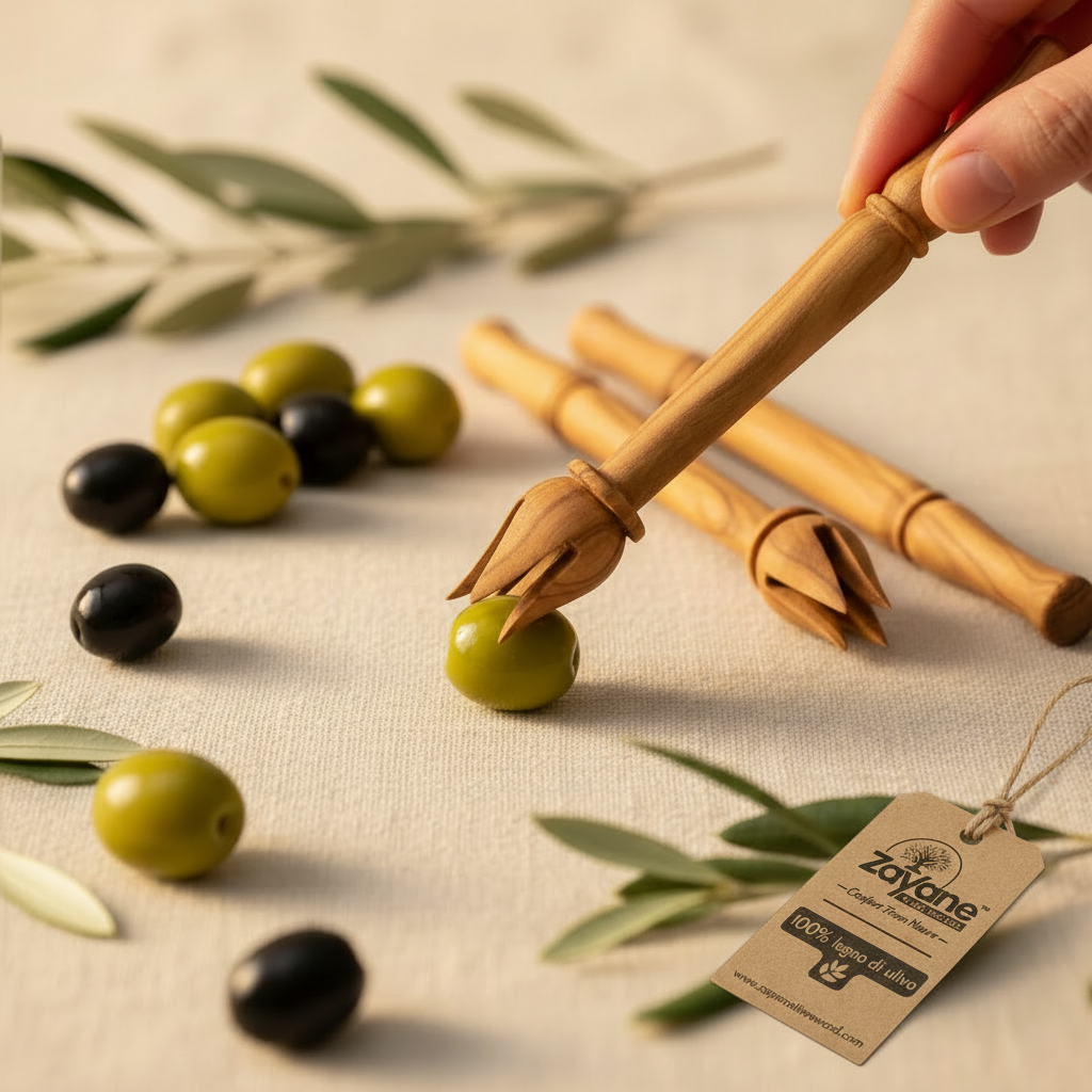 Olivenzange aus Olivenholz – Einzeln oder Set | Zayane™