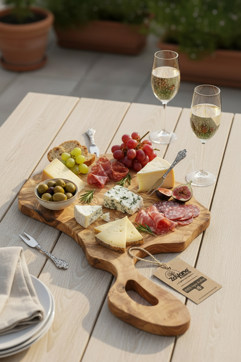 Tagliera “Elegante” in Legno d'Ulivo | Zayane™