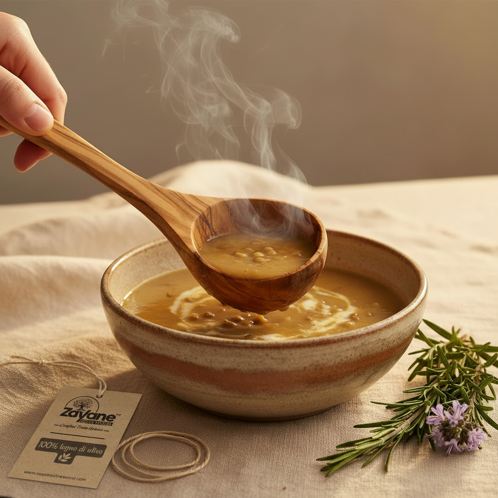 3-teiliges Kellen-Set – Für Suppen und Eintöpfe aus Olivenholz | Zayane™