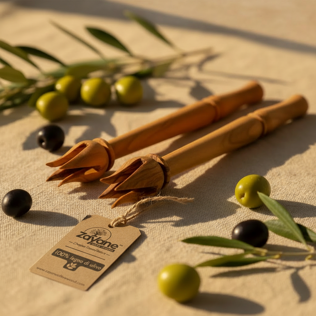 Olive Wood Tongs – Single or Set | Zayane™