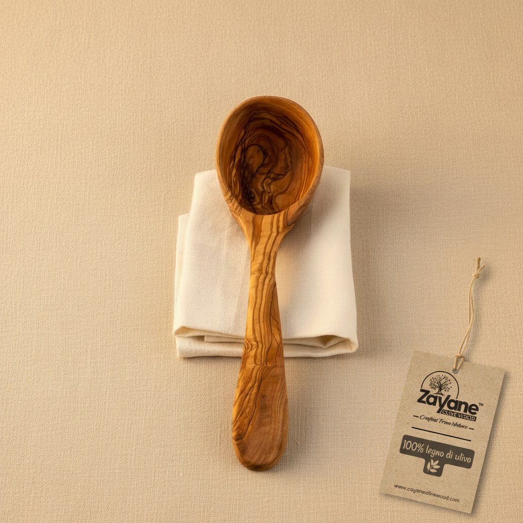 3-teiliges Kellen-Set – Für Suppen und Eintöpfe aus Olivenholz | Zayane™