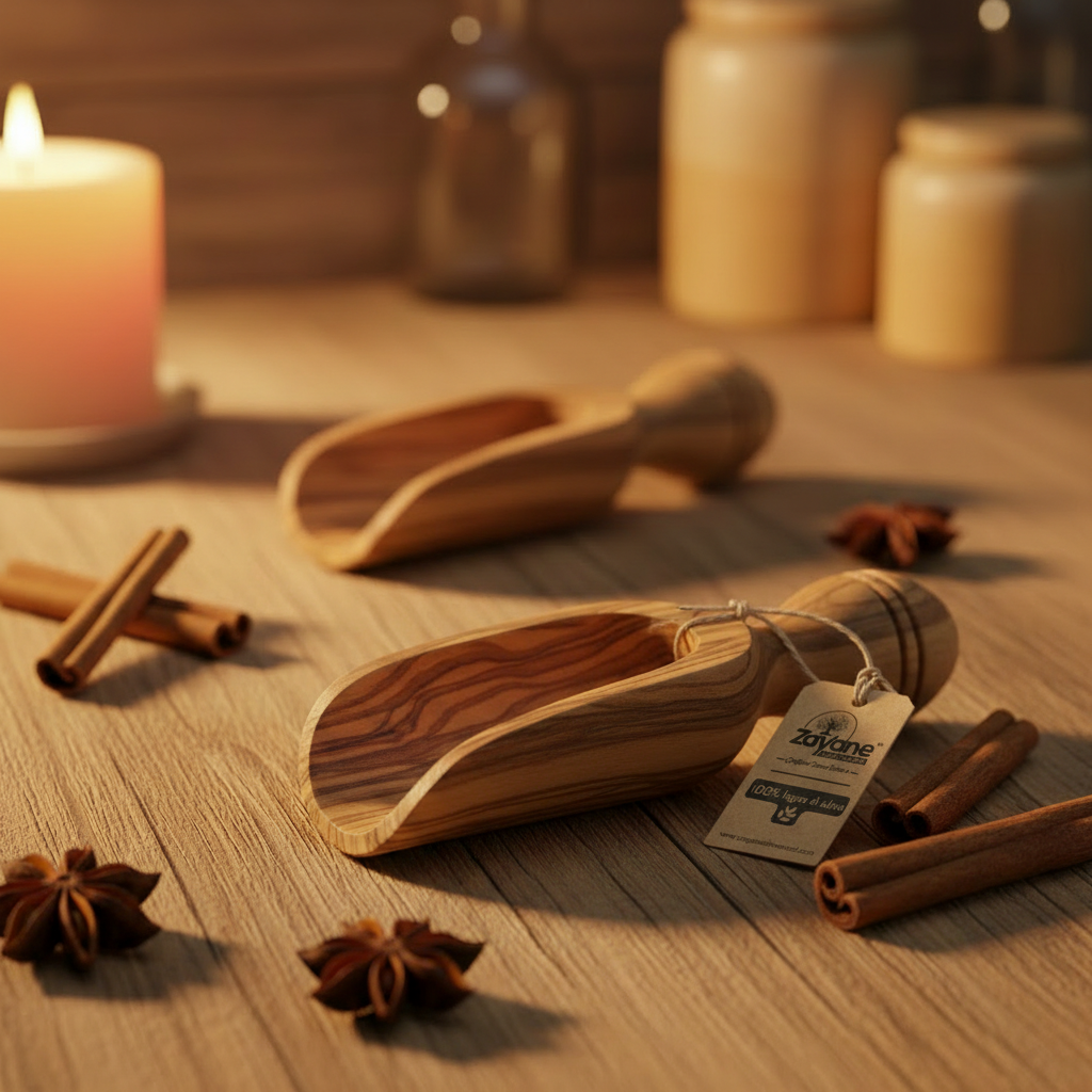 Set 3 Cucchiaini Dosatori in Legno d'Ulivo | Zayane™