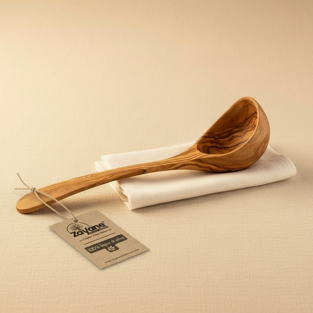 3-teiliges Kellen-Set – Für Suppen und Eintöpfe aus Olivenholz | Zayane™
