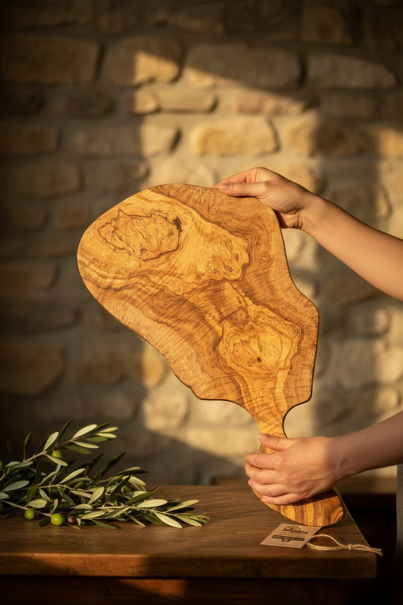 Tagliera “Elegante” in Legno d'Ulivo | Zayane™