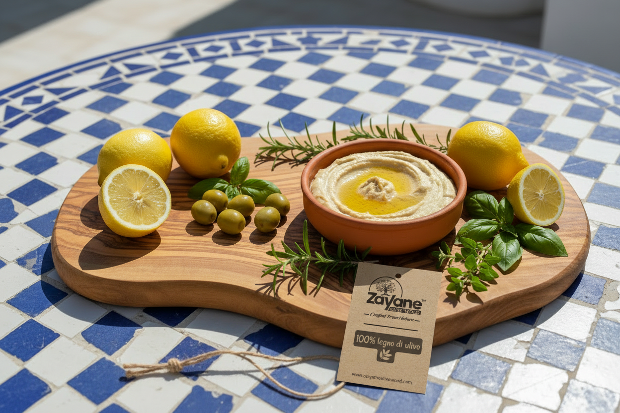 Tagliera “Essenziale” in Legno d'Ulivo | Zayane™