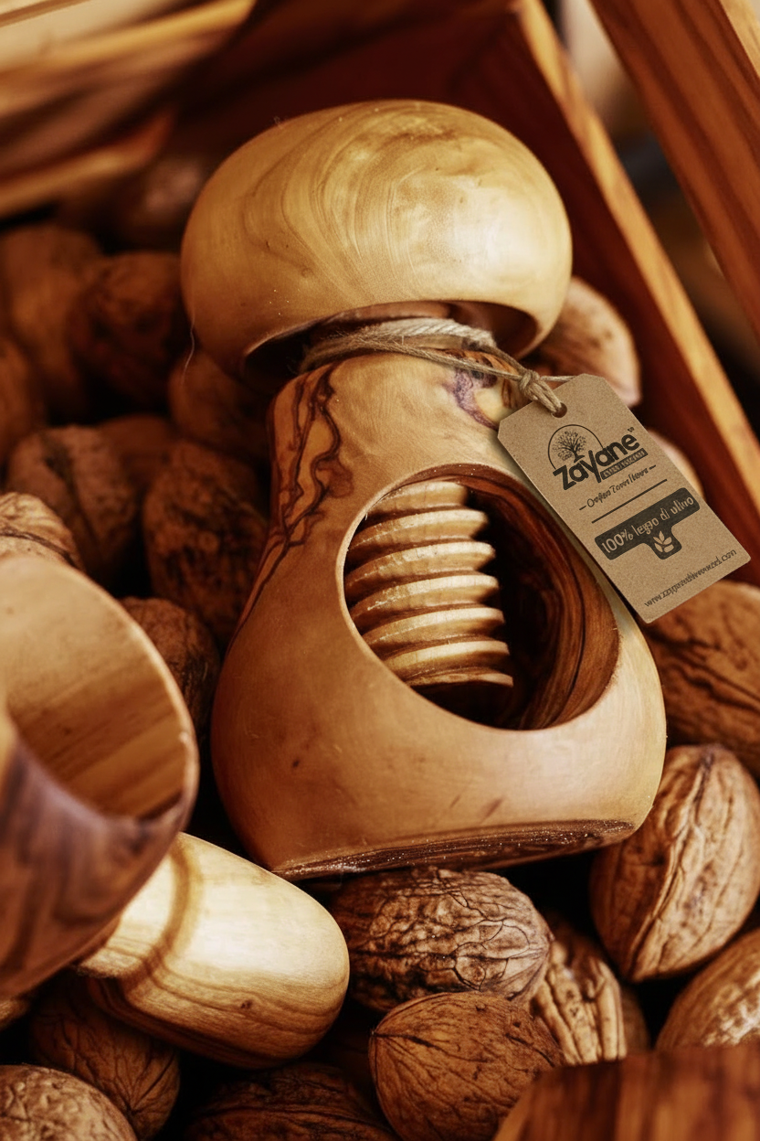 Schiaccianoci a Forma di Fungo in Legno d'Ulivo | Zayane™