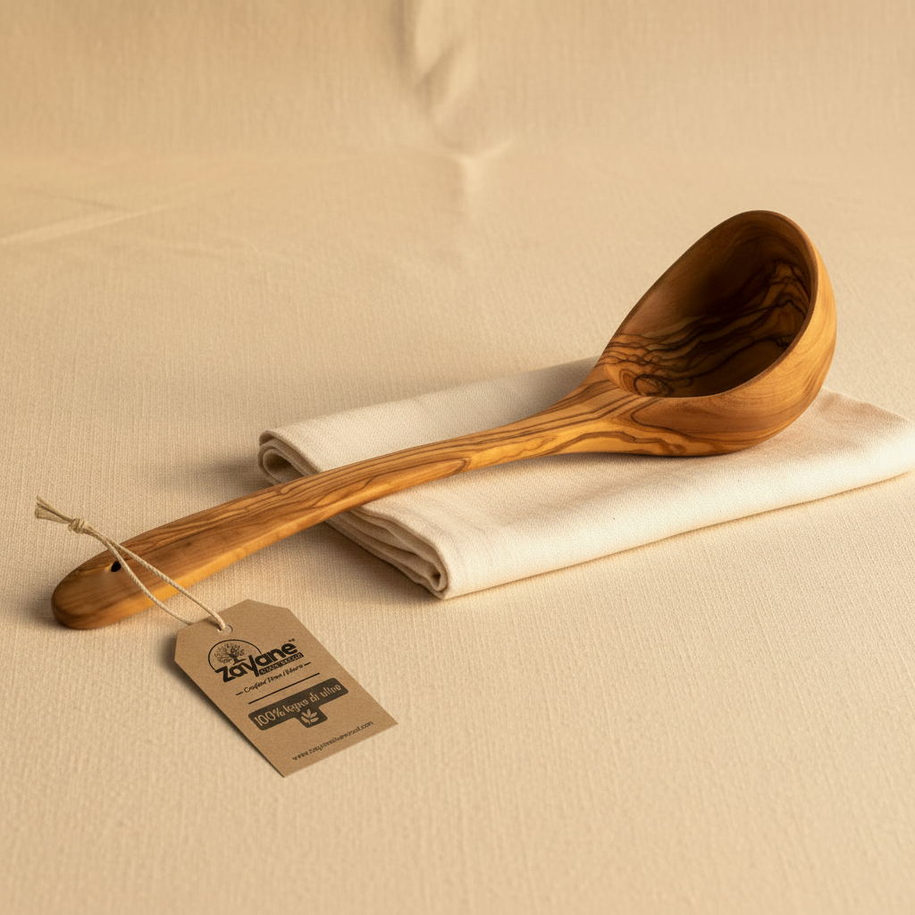3-teiliges Kellen-Set – Für Suppen und Eintöpfe aus Olivenholz | Zayane™