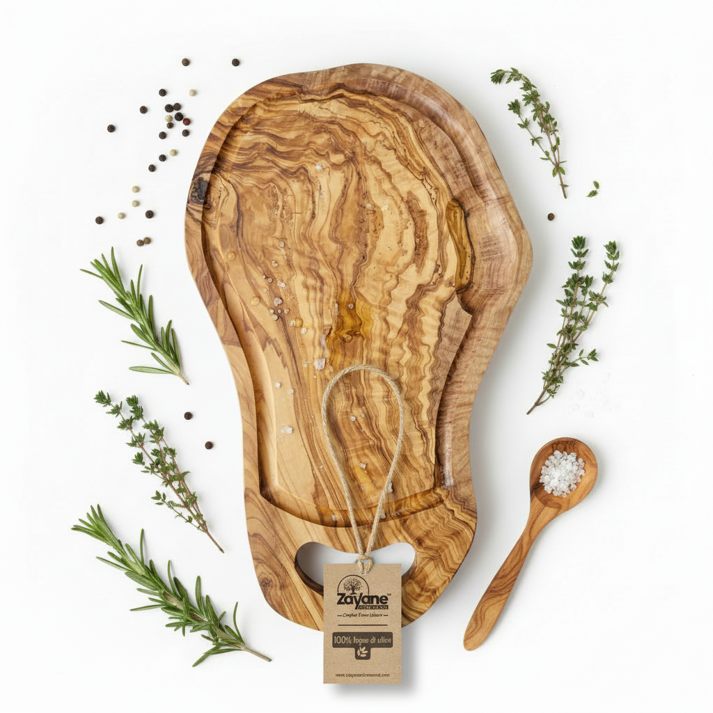 "Presa" Cutting Board in Olive Wood | Zayane™
