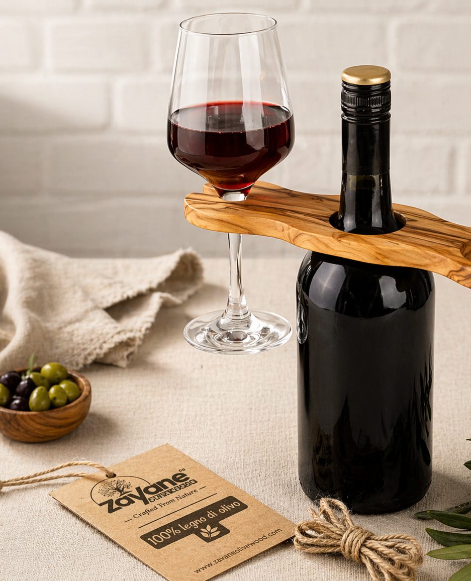 Weinregal aus Olivenholz – Zayane™