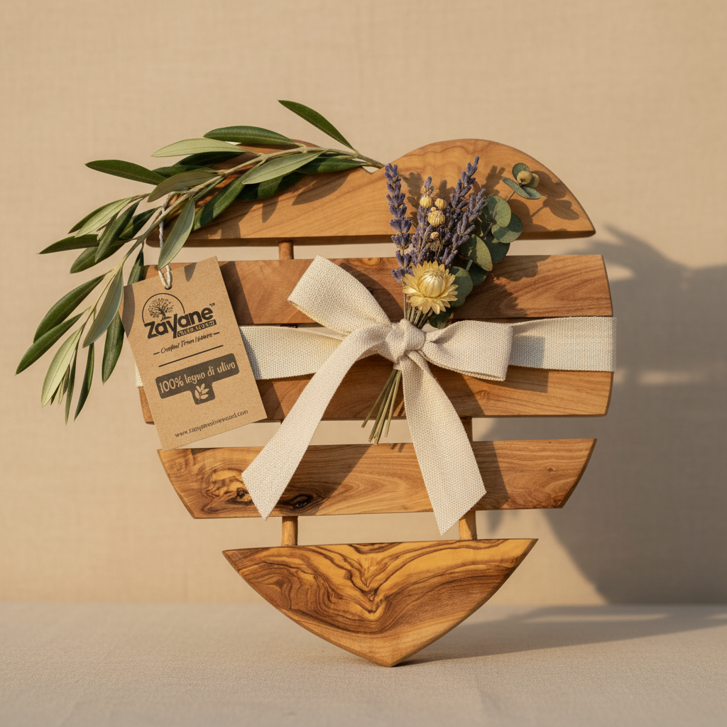 Sottopentola – mela, cuore, pera, pesce in legno d’ulivo | Zayane™