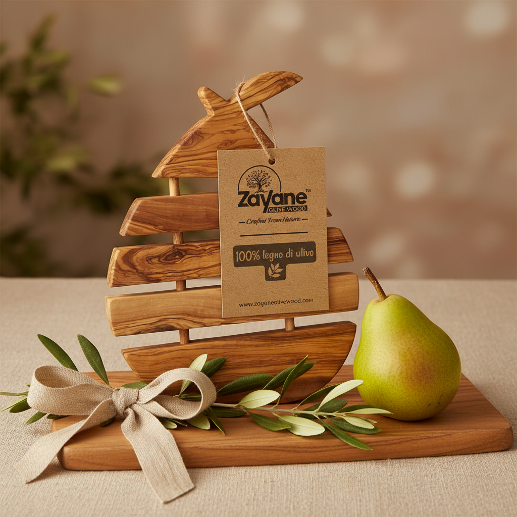 Sottopentola – mela, cuore, pera, pesce in legno d’ulivo | Zayane™
