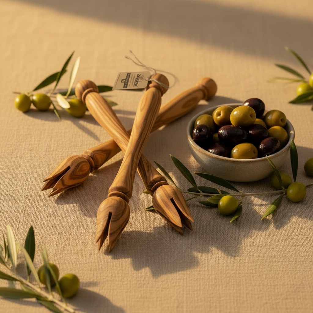 Olivenzange aus Olivenholz – Einzeln oder Set | Zayane™