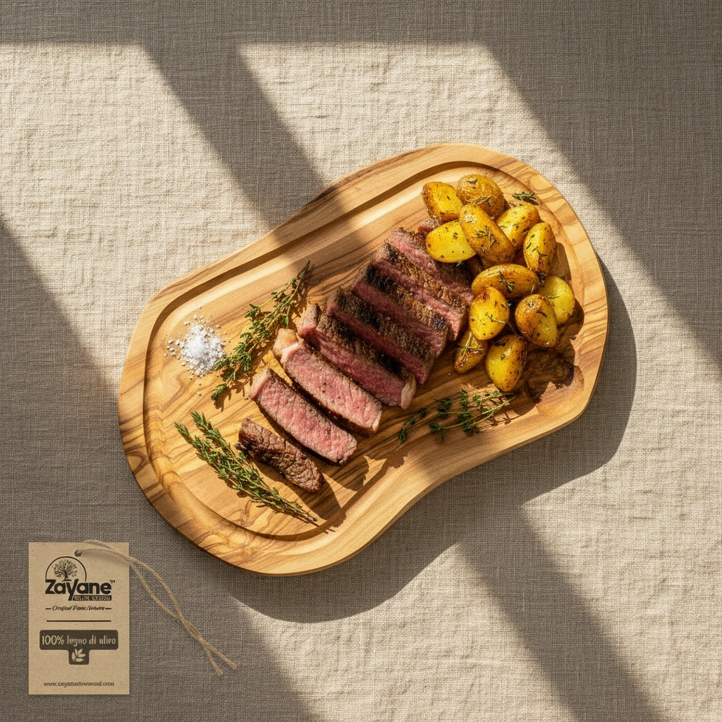 Tagliera “Essenziale” in Legno d'Ulivo | Zayane™